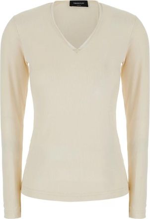 Fabiana Filippi Sweater - Dames - Longsleeves - Beige - S - Katoen - Tops