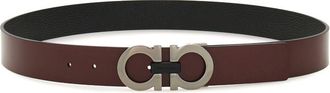 Ferragamo Gancini reversible belt - men - CALFSKIN - 115 - Brown