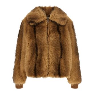 Nude Chaqueta Bomber de Piel Sint&eacute;tica - Jackets - Mujer - Marr&oacute;n - M