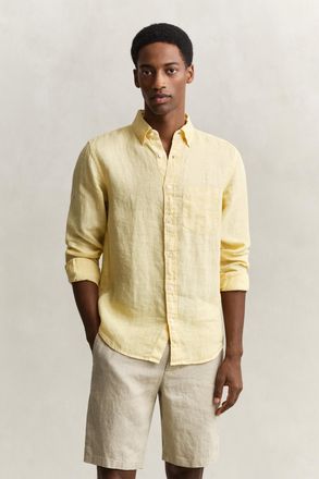 GANT Men Linen Shirt (XXXL) DUSTY LIGHT YELLOW