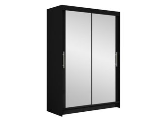 Mirjan24 Mobilier1 - Armario Closico 129, Negro, 200x120x58cm, Puertas De Armario: Correderas, N&uacute;mero De Estantes: 0