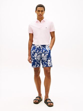 Tommy Hilfiger Mens Regular Fit 7 Tropical Print Short - Indigo Blue - L