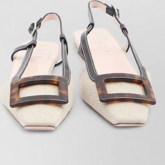 Roger Vivier skyscraper slingback ballerinas resin buckle