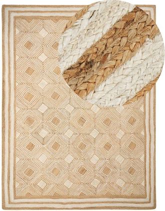 Beliani Beliani - Braided Jute Area Rug Natural Boho Style Floor Mat 300 x 400 cm Beige Mengen