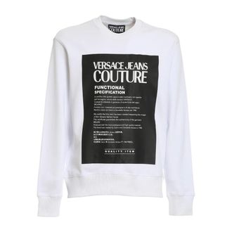 Versace Jeans Couture Hoodies & sweatvesten, Heren, Wit, M, Katoen, Sweatshirts