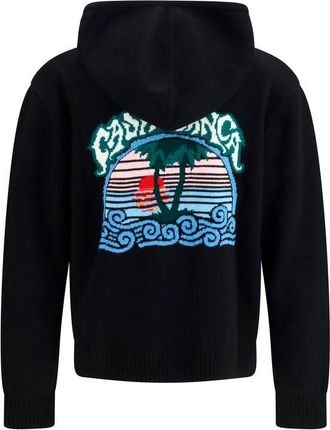 Casablanca Mens Black Wool Oves Aries Sweatshirt Clothing