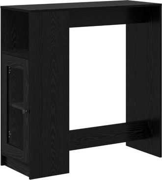 vidaXL Bar Table Black Oak 101 x 40 x 103.5 cm Engineered Wood vidaXL