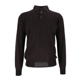 FILIPPO DE LAURENTIIS Polo ML - Heren - Truien - Bruin - Maat: 2XL Wol
