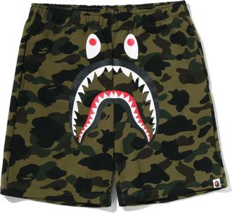 A Bathing Ape A Bathing Ape, Korte Broeken, Heren, Veelkleurig, M, Katoen, 1ST Camo Shark Regular Fit Sweat Shorts