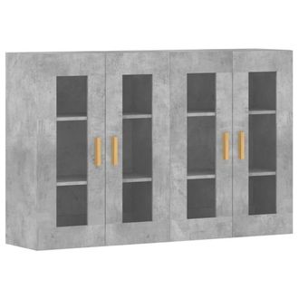 Berkfield Home Wall Mounted Cabinets 2 pcs Concrete Grey Engineered Wood