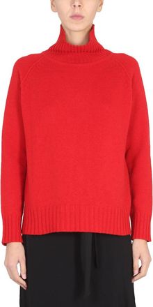 Stefano Mortari Ribbed Wool Turtleneck - Red