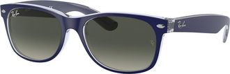 Ray-Ban RB2132 New Wayfarer Color Mix 605371 Mens Sunglasses Blue Size 52