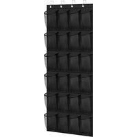 OEM Bolsa Negra Para Zapatos Colgante Con 24 Compartimentos, Ideal Para Colgar Detr&aacute;s De Una Puerta, Bolsa Para Guardar Zapatos, Organizador De Zapatos. -