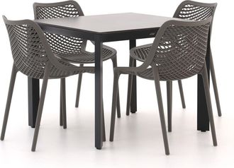 Forza Furniture Forza Ripi/Sestino 90cm dining tuinset 5-delig stapelbaar