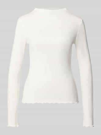 OPUS Slim Fit Langarmshirt aus Modal-Baumwoll-Mix Modell Soninchen in Offwhite, Gr&ouml;&szlig;e 36