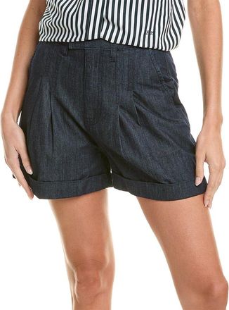 Frame Denim Pleated Wide Cuff Short