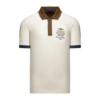 Aeronautica Polo Frecce Tricolori 261Po 1908Up 00191 - Heren - Polos - Beige - 3XL - Katoen - Tops