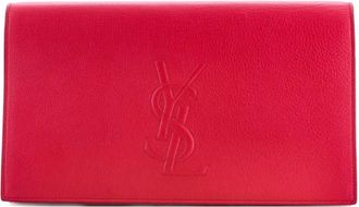 Saint Laurent Belle de Jour Leather Large clutch bag - Roze