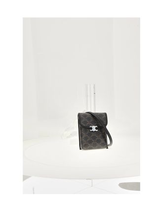 Celine Mens Vertical Pouch Black Pvc Umbrellas Accessory
