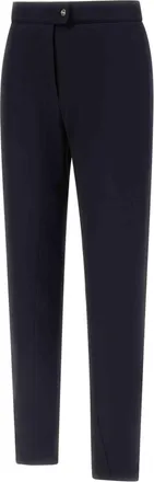 Herno Womens Trousers Navy Blue Polyamide