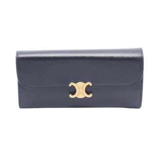Celine Pre-owned Wallets, female, Black, Size: ONE SIZE Pre-owned Large Wallet Triomphe Long Wallet