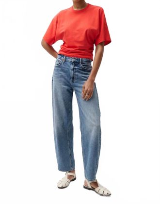 Pistola Denim Wes High Rise Barrel Jean In Spectacle