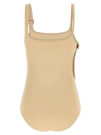 Courr&egrave;ges Cut-Out Bodysuit - Beige