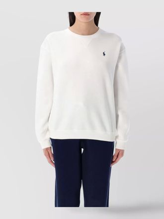 Polo Ralph Lauren ribbed cotton blend crew neck fleece