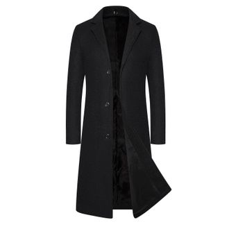 Generic Cocila Male Casual Warm Solid Jacket Stand Collar Long Sleeve Zipper Fly Pocket Coat Mens Jackets Winter (Black, XXXXXL) Mens Trench Coats for Men Wat