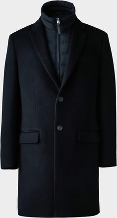 Mackage Men & apos;s Wool Topcoat with Removable Down Bib