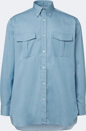 Charvet Camicia in chambray di cotone