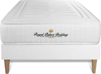 Royal Palace Bedding Somier Blanco + Colch&oacute;n Con Espuma Viscoel&aacute;stica 90 X 200