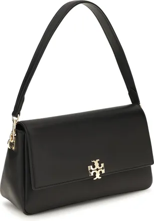 Tory Burch Womens Small Charlie Shoulder Bag Black Calf Leather Bos Taurus