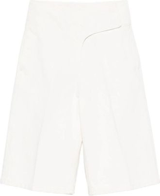 Ami Bermuda shorts met riem - Dames - Korte Broeken - Beige - W26 - Katoen - Korte Broeken