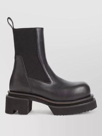 Rick Owens leather chelsea ankle boots