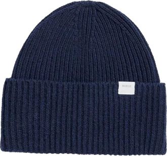 Norse Projects Wollen Gebreide Muts - Heren - Hoeden - Blauw - ONE Size - Wol - Accessoires
