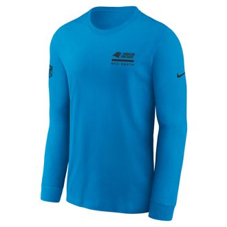 Nike Carolina Panthers Sideline Team Issue Nike Mens Dri-FIT NFL Long-Sleeve T-Shirt in Blue | 02EW44I9D-2ZH