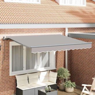 vidaXL Toldo Retr&aacute;ctil Gris Claro 250 X 200 Cm Tela Vidaxl