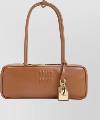 Miu Miu rectangular double handles gold-tone hardware shoulder bag