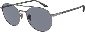 Giorgio Armani Stijlvolle zonnebril Ar 6156 in blauw - Heren - Zonnebrillen - Grijs - 52 MM - Accessoires