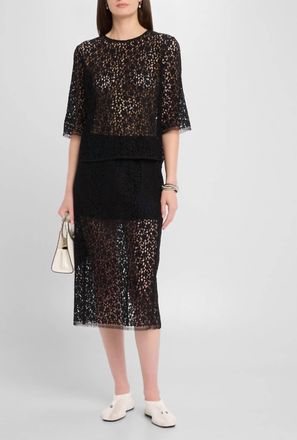 Maria McManus Lace T Shirt Dress In Black