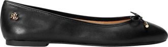Ralph Lauren Jayna Leather Flat - Dames - Ballerinas - Zwart - 41 EU - Leer - Schoenen