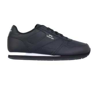 Slazenger Klassieke sneakers van gecoat leer voor heren (Marine, Wit)