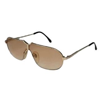 Saint Laurent Pre-owned Accessories, female, Brown, Size: ONE SIZE Pre-owned Metal Sunglasses