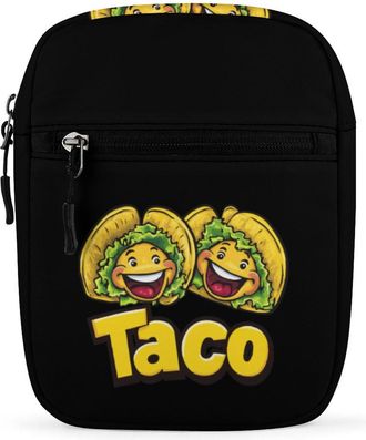 Generic Funny Taco Mexican Food Crossbody Bag Adjustable Satchel Cute Shoulder Bag Lightweight Sling Bags