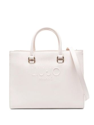 Liu Jo logo-embossed tote bag - women - Polyester/Polyester/Polyurethane Resin - One Size - Neutrals