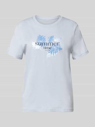Tom Tailor Regular Fit T-Shirt aus reiner Baumwolle in Hellblau, Gr&ouml;&szlig;e XXXL