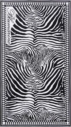 Blumarine Telo da mare con stampa zebrata - Nero