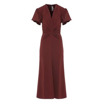 Victoria Beckham Dames, Jurken, Rood, Maat: S Leer