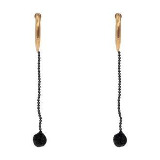 Jacquemus Poissons-Lunes Oorbellen - Dames - Oorbellen - Geel - ONE Size - Leer - Accessoires